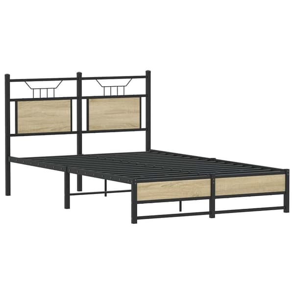 vidaXL Sengeramme uten madrass sonoma eik 120x190 cm konstruert tre