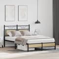 Miniatyrbilde 6 av 11: vidaXL Sengeramme uten madrass sonoma eik 120x190 cm konstruert tre
