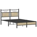 Miniatyrbilde 6 av 11: vidaXL Sengeramme uten madrass sonoma eik 120x190 cm konstruert tre
