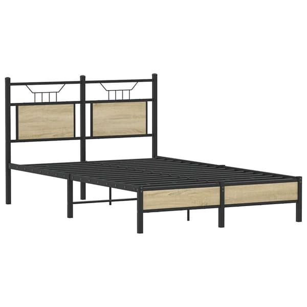 vidaXL Sengeramme uten madrass sonoma eik 120x190 cm konstruert tre
