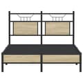 Miniatyrbilde 7 av 11: vidaXL Sengeramme uten madrass sonoma eik 120x190 cm konstruert tre