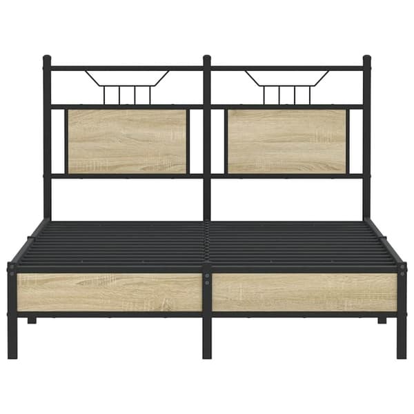 vidaXL Sengeramme uten madrass sonoma eik 120x190 cm konstruert tre