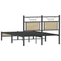 Miniatyrbilde 9 av 11: vidaXL Sengeramme uten madrass sonoma eik 120x190 cm konstruert tre