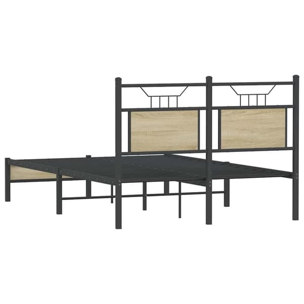 vidaXL Sengeramme uten madrass sonoma eik 120x190 cm konstruert tre