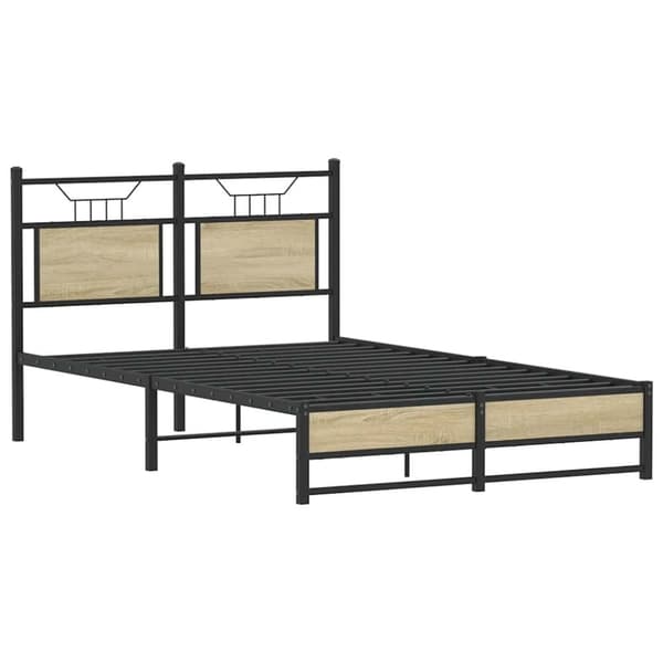 vidaXL Sengeramme uten madrass sonoma eik 120x200 cm konstruert tre