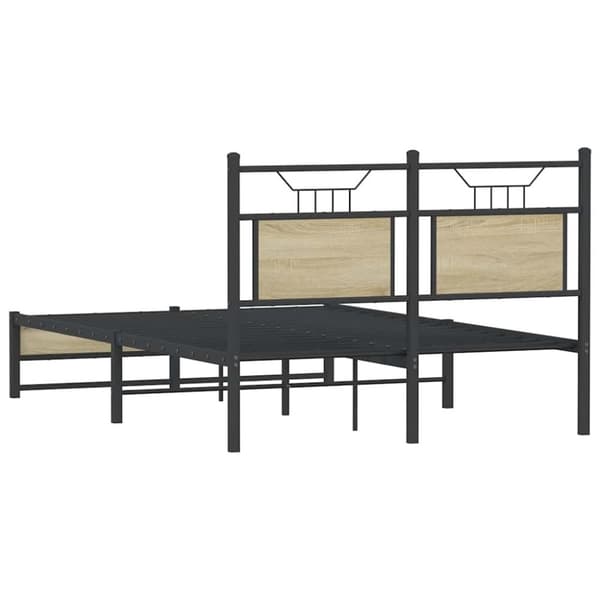 vidaXL Sengeramme uten madrass sonoma eik 120x200 cm konstruert tre