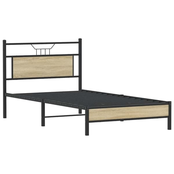 vidaXL sengeramme 100x190 cm uden madras konstrueret træ sonoma-eg