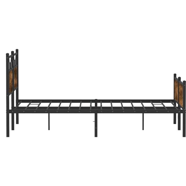 vidaXL Sengeramme uten madrass røkt eik 140x200 cm konstruert tre