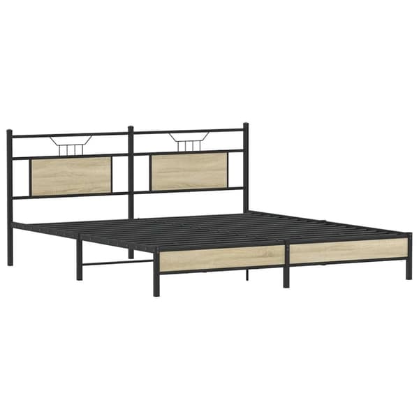 vidaXL sengeramme uden madras 183x203 cm konstrueret træ sonoma-eg