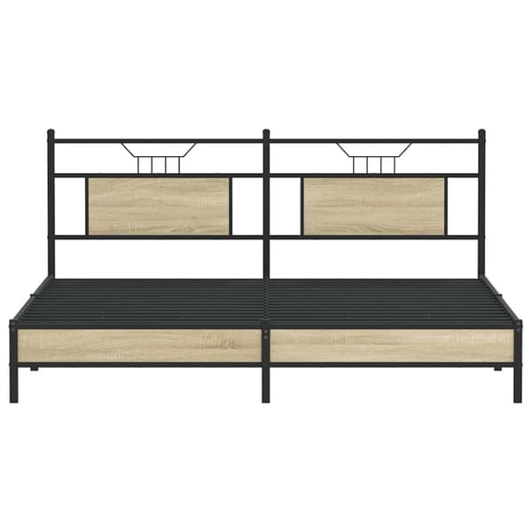 vidaXL sengeramme uden madras 183x203 cm konstrueret træ sonoma-eg