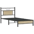 Pikkukuva 6 / 11: vidaXL Sängynrunko ilman patjaa Sonoma-tammi 90x190 cm tekninen puu