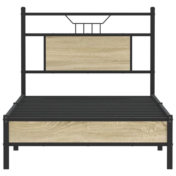vidaXL Sängynrunko ilman patjaa Sonoma-tammi 90x190 cm tekninen puu