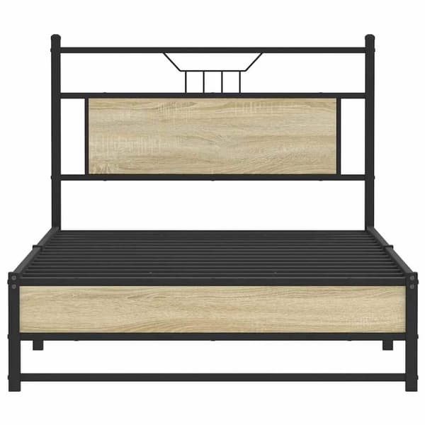 vidaXL Sengeramme uten madrass sonoma eik 100x190 cm konstruert tre