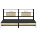 Miniatyrbilde 7 av 11: vidaXL Sengeramme uten madrass sonoma eik 183x203 cm konstruert tre