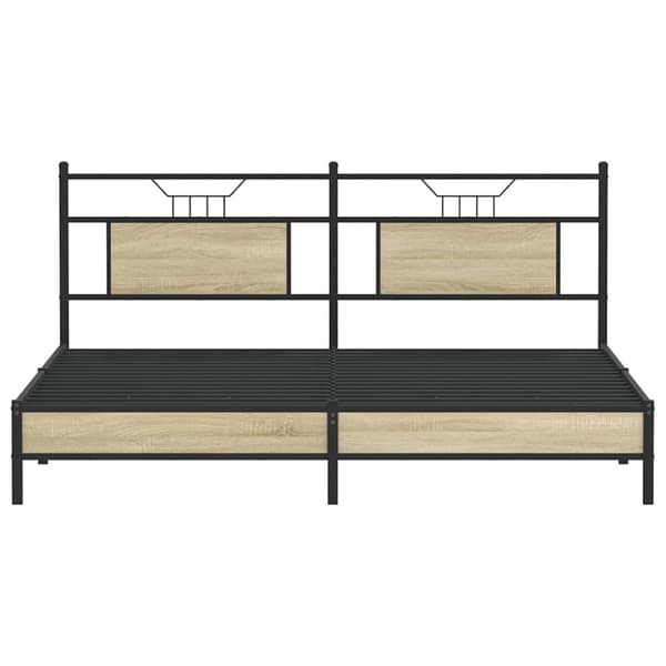 vidaXL Sengeramme uten madrass sonoma eik 183x203 cm konstruert tre