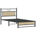 Miniatyrbilde 4 av 11: vidaXL Sengeramme uten madrass sonoma eik 100x200 cm konstruert tre