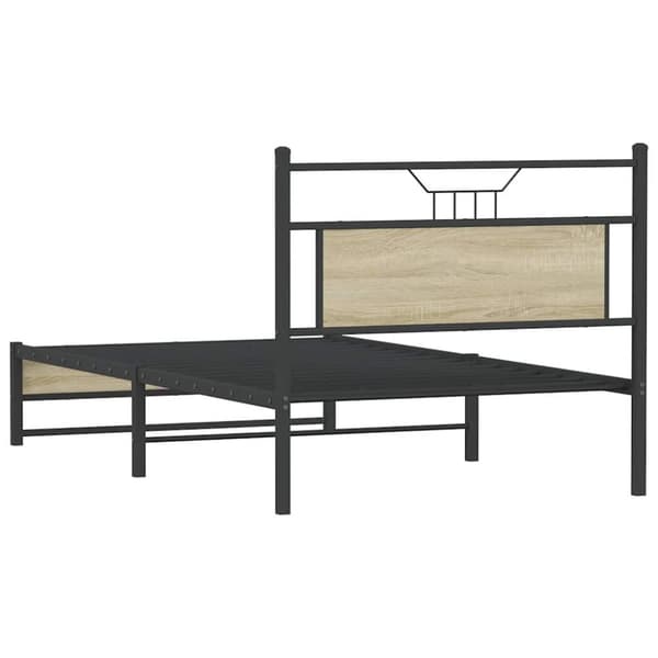 vidaXL Sengeramme uten madrass sonoma eik 100x200 cm konstruert tre