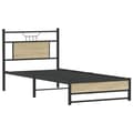 Miniatyrbilde 4 av 11: vidaXL Sengeramme uten madrass sonoma eik 80x200 cm konstruert tre