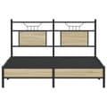 Miniatyrbilde 7 av 11: vidaXL Sengeramme uten madrass sonoma eik 137x190 cm konstruert tre