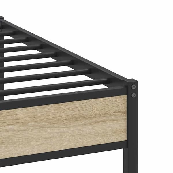 vidaXL Sengeramme uten madrass sonoma eik 137x190 cm konstruert tre