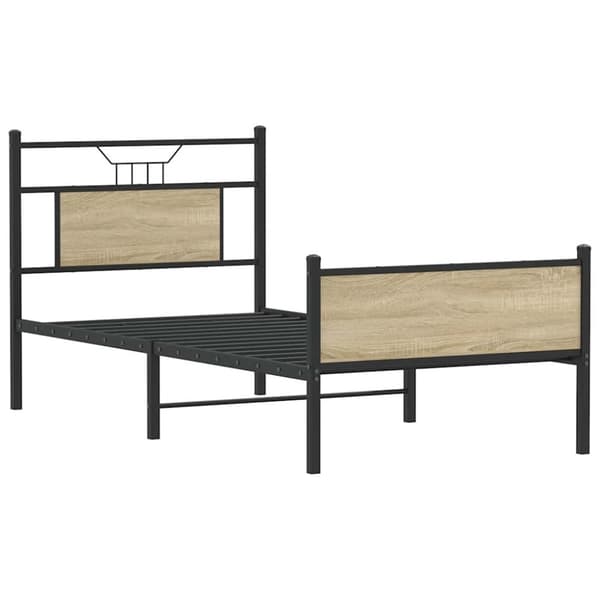 vidaXL sengeramme 75x190 cm uden madras konstrueret træ sonoma-eg