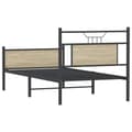 Miniatyrbillede 9 af 11: vidaXL sengeramme 75x190 cm uden madras konstrueret træ sonoma-eg