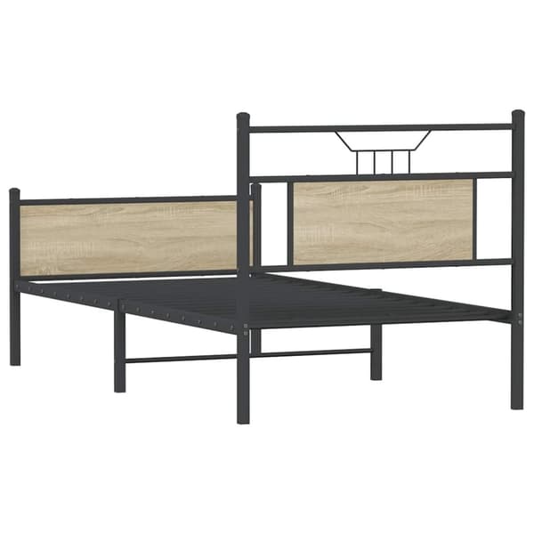 vidaXL sengeramme 75x190 cm uden madras konstrueret træ sonoma-eg