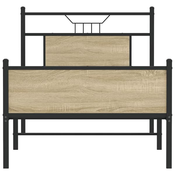 vidaXL Sängynrunko ilman patjaa Sonoma-tammi 80x200 cm tekninen puu
