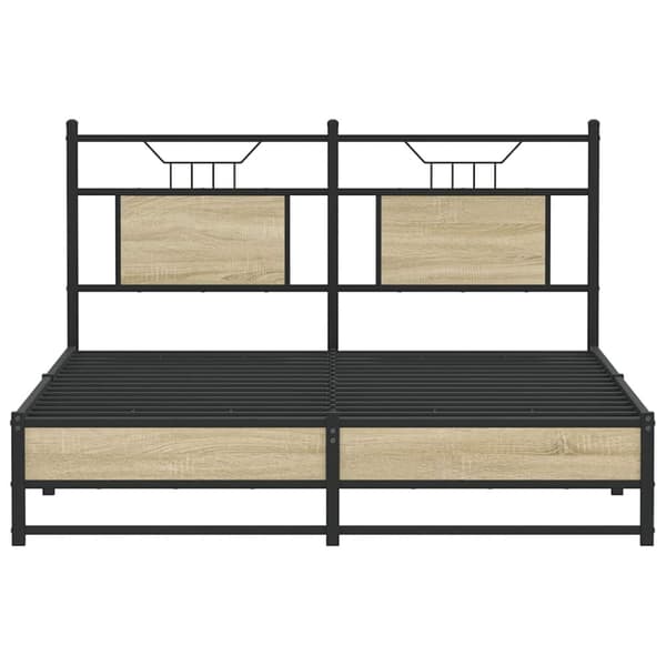 vidaXL sengeramme 150x200 cm uden madras konstrueret træ sonoma-eg