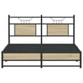 Miniatyrbillede 7 af 11: vidaXL sengeramme 150x200 cm uden madras konstrueret træ sonoma-eg