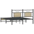 Miniatyrbillede 9 af 11: vidaXL sengeramme 150x200 cm uden madras konstrueret træ sonoma-eg