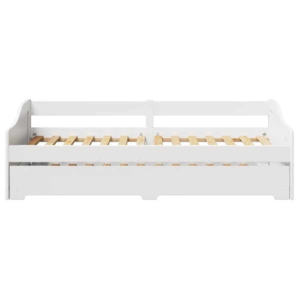 vidaXL Daybed med trille uten madrass IRUN hvit 90x200 cm