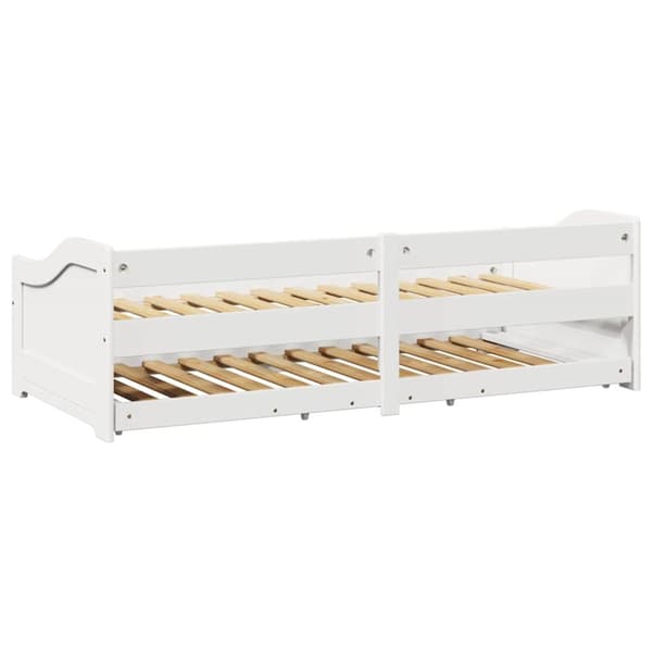 vidaXL Daybed med trille uten madrass IRUN hvit 90x200 cm