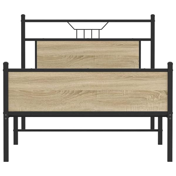 vidaXL Sengeramme uten madrass sonoma eik 100x190 cm konstruert tre