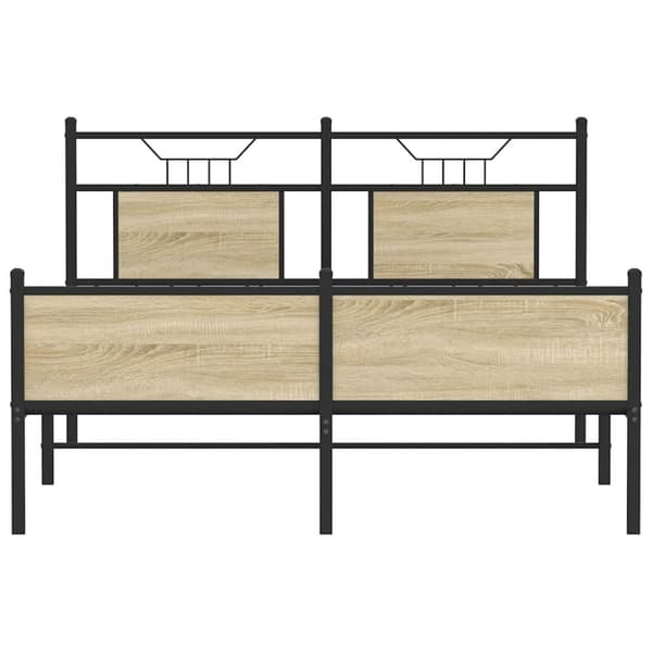 vidaXL Sengeramme uten madrass sonoma eik 140x190 cm konstruert tre