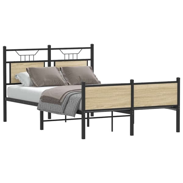 vidaXL sengeramme 120x190 cm uden madras konstrueret træ sonoma-eg