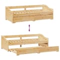 Miniatyrbillede 11 af 11: vidaXL daybed med trusse uden madras IRUN 90x200 cm