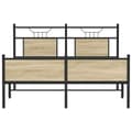 Miniatyrbilde 7 av 11: vidaXL Sengeramme uten madrass sonoma eik 140x200 cm konstruert tre