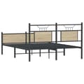 Miniatyrbilde 9 av 11: vidaXL Sengeramme uten madrass sonoma eik 140x200 cm konstruert tre