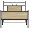Miniatyrbilde 7 av 11: vidaXL Sengeramme uten madrass sonoma eik 75x190 cm konstruert tre