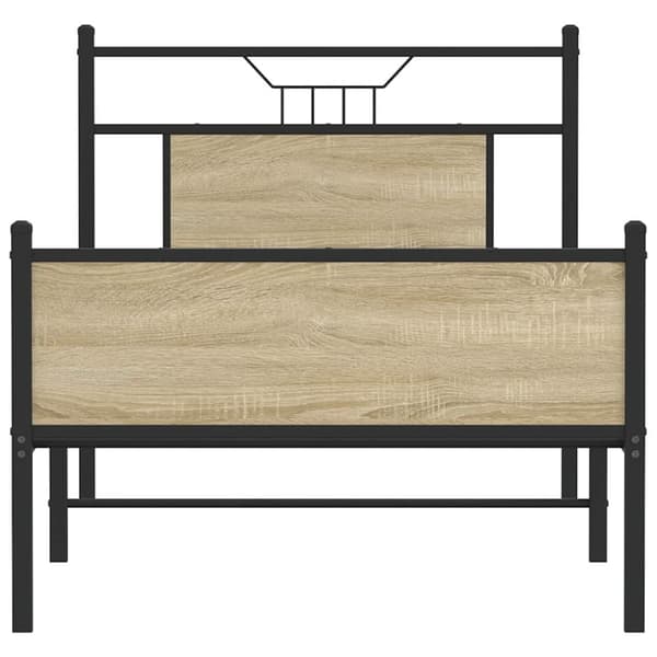 vidaXL Sengeramme uten madrass sonoma eik 75x190 cm konstruert tre