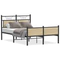 Miniatyrbilde 3 av 11: vidaXL Sengeramme uten madrass sonoma eik 120x200 cm konstruert tre