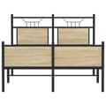Miniatyrbilde 7 av 11: vidaXL Sengeramme uten madrass sonoma eik 120x200 cm konstruert tre
