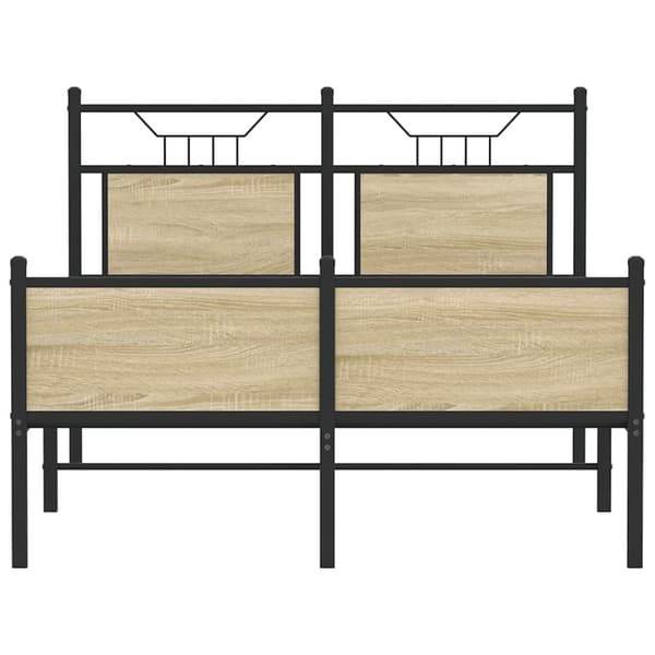 vidaXL Sengeramme uten madrass sonoma eik 120x200 cm konstruert tre