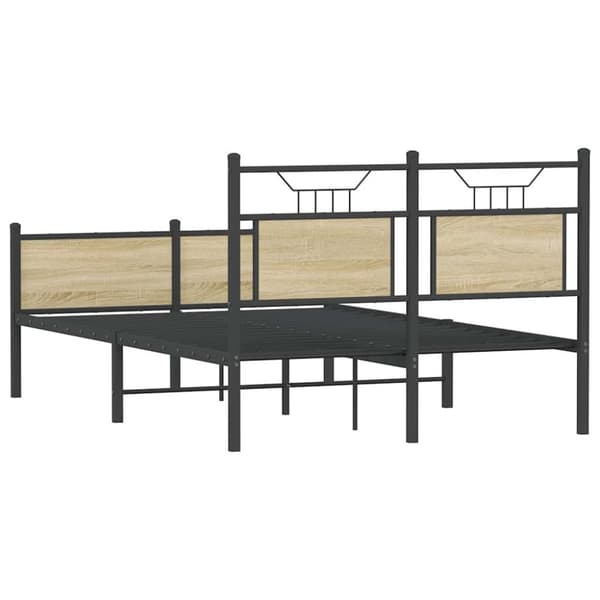 vidaXL Sengeramme uten madrass sonoma eik 120x200 cm konstruert tre