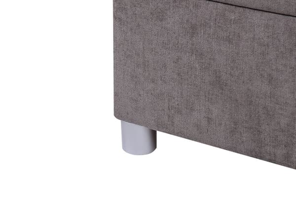 Seng Taupe Polyester 180 x 200 cm Moderne To Mands Seng med Opbevaring Blød Sengegavl Dobbeltseng Sengeramme Kontinentalseng Design