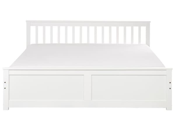 Sengeramme Hvitt Tre Furu Tre MDF 180 x 200 cm Minimalistisk Stil Design