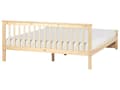 Miniatyrbillede 5 af 11: Seng Lyst Træ 180 x 200 cm Moderne Dobbeltseng med Sengegavl To Mands Lav Sengeramme Minimalistisk Design Træseng
