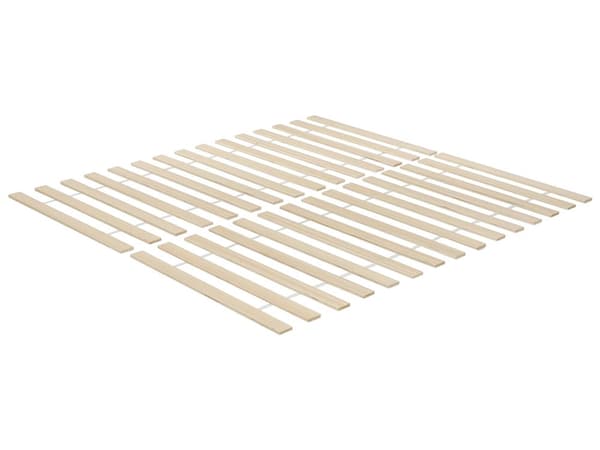 Seng Hvid Træ 160 x 200 cm Moderne Dobbeltseng med Sengegavl To Mands Lav Sengeramme Minimalistisk Design Træseng