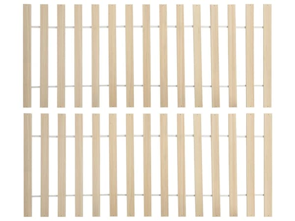 Sängram Vit Furu Trä MDF Dubbelsäng 140 x 200 cm Huvudgavel Minimalistisk